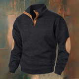 Liam | Charcoal Half-Zip Knit Jumper