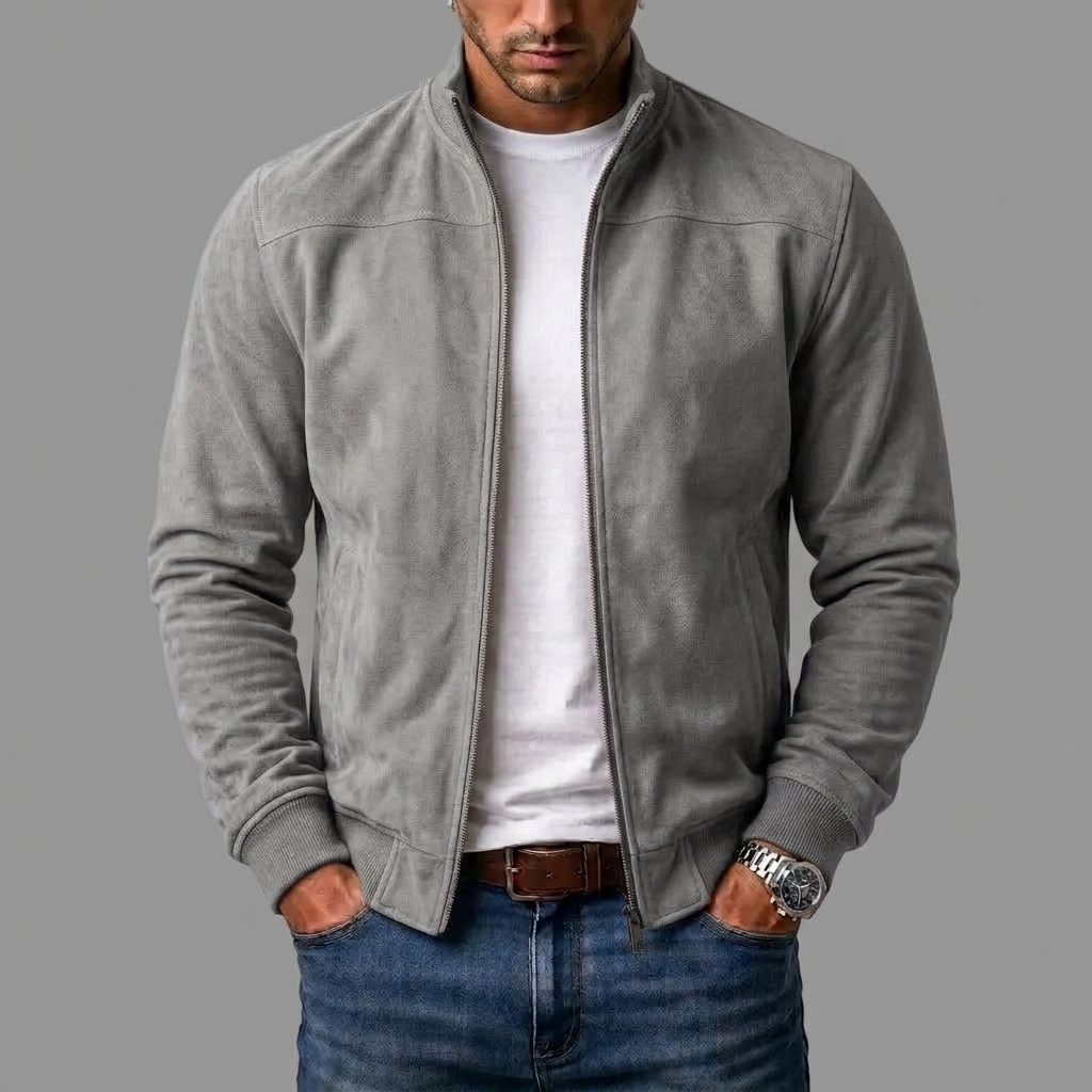 Dieter | Suede Bomber Jacket