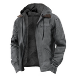 Isak™ | Warm Fleece-Lined Vintage Hoodie Jacket