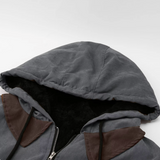 Isak™ | Warm Fleece-Lined Vintage Hoodie Jacket