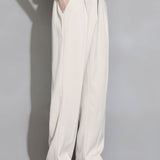 Relax Fit Elastic Waist Straight Leg Trousers