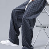 Checkerboard Straight Leg Pants