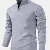 Relax Fit Zip Up Neck Sweater