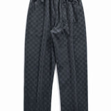 Checkerboard Straight Leg Pants