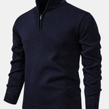 Relax Fit Zip Up Neck Sweater