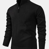 Relax Fit Zip Up Neck Sweater