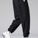 Corduroy Drawstring Jogging Pants