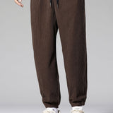 Corduroy Drawstring Jogging Pants