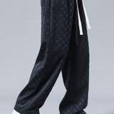 Checkerboard Straight Leg Pants