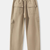 Straight Leg Cotton Cargo Pants