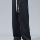 Checkerboard Straight Leg Pants