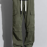 Straight Leg Cotton Cargo Pants
