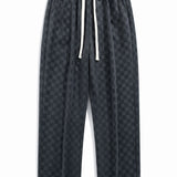 Checkerboard Straight Leg Pants
