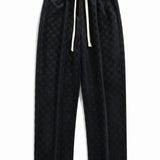 Checkerboard Straight Leg Pants
