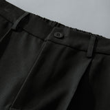 Relax Fit Elastic Waist Straight Leg Trousers