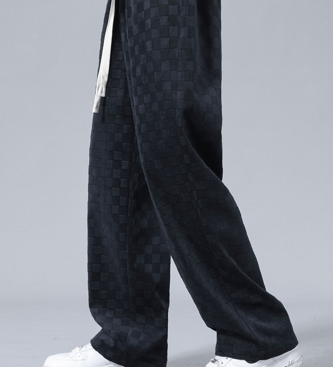 Checkerboard Straight Leg Pants