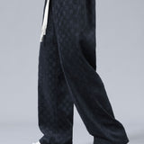 Checkerboard Straight Leg Pants