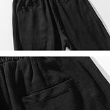 Relax Fit Linen And Cotton Blend Harem Pants