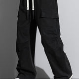 Straight Leg Cotton Cargo Pants