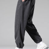 Corduroy Drawstring Jogging Pants