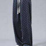 Checkerboard Straight Leg Pants