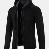 Teddy Lined Textured Hooded Sweater