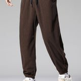 Corduroy Drawstring Jogging Pants