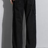 Straight Leg Cotton Cargo Pants