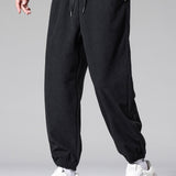 Corduroy Drawstring Jogging Pants