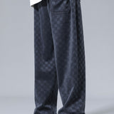Checkerboard Straight Leg Pants