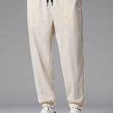 Corduroy Drawstring Jogging Pants