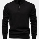 Relax Fit Zip Up Neck Sweater