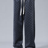 Checkerboard Straight Leg Pants