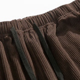 Corduroy Drawstring Jogging Pants