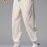 Corduroy Drawstring Jogging Pants