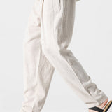 Relax Fit Linen And Cotton Blend Harem Pants