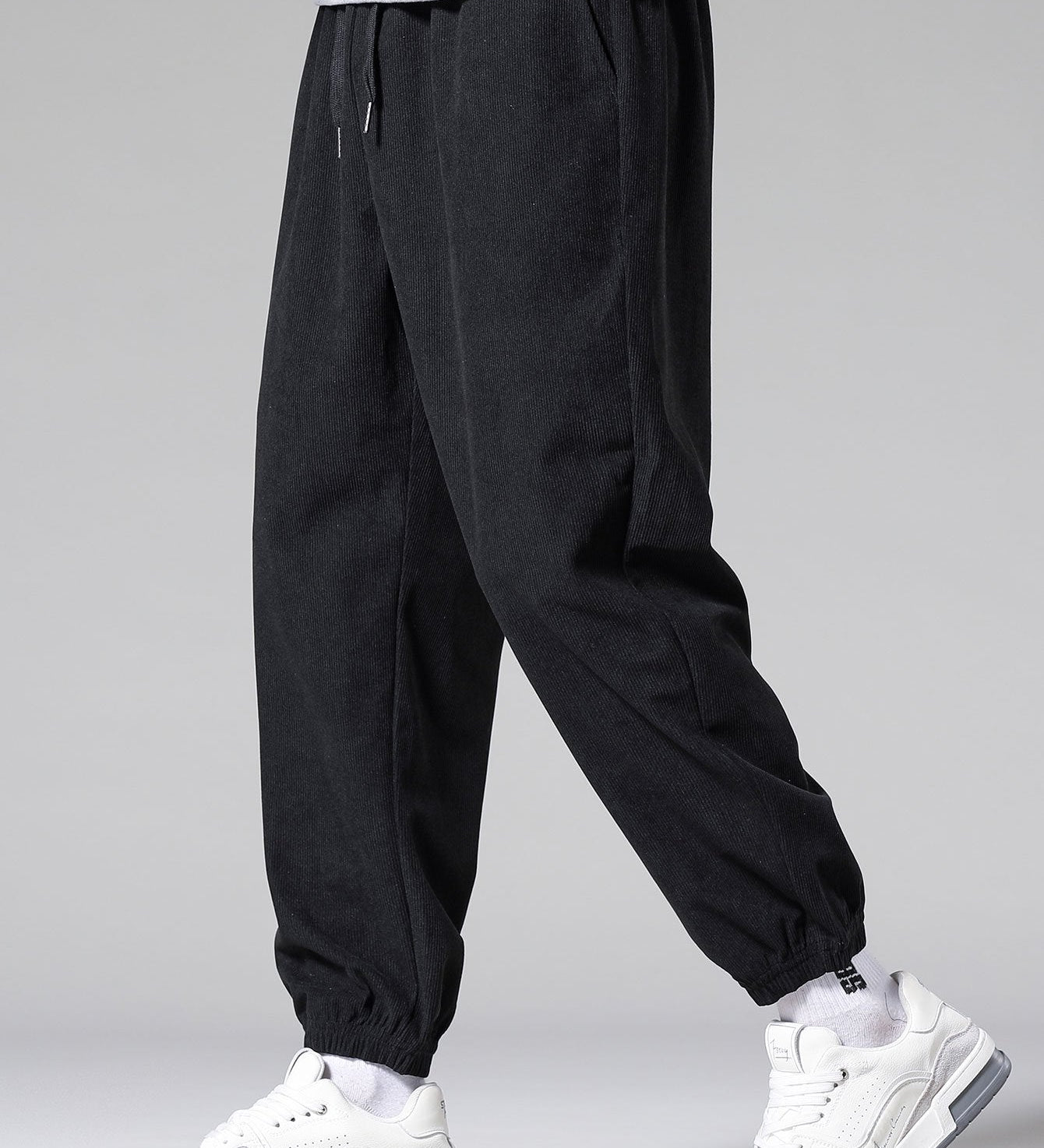 Corduroy Drawstring Jogging Pants