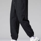 Corduroy Drawstring Jogging Pants