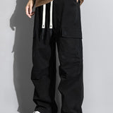 Straight Leg Cotton Cargo Pants