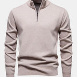 Relax Fit Zip Up Neck Sweater
