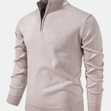 Relax Fit Zip Up Neck Sweater