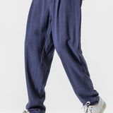Relax Fit Linen And Cotton Blend Harem Pants