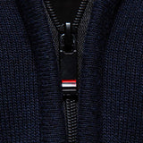 Relax Fit Zip Up Neck Sweater