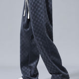 Checkerboard Straight Leg Pants