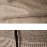 Striped Pattern Zip Sweater