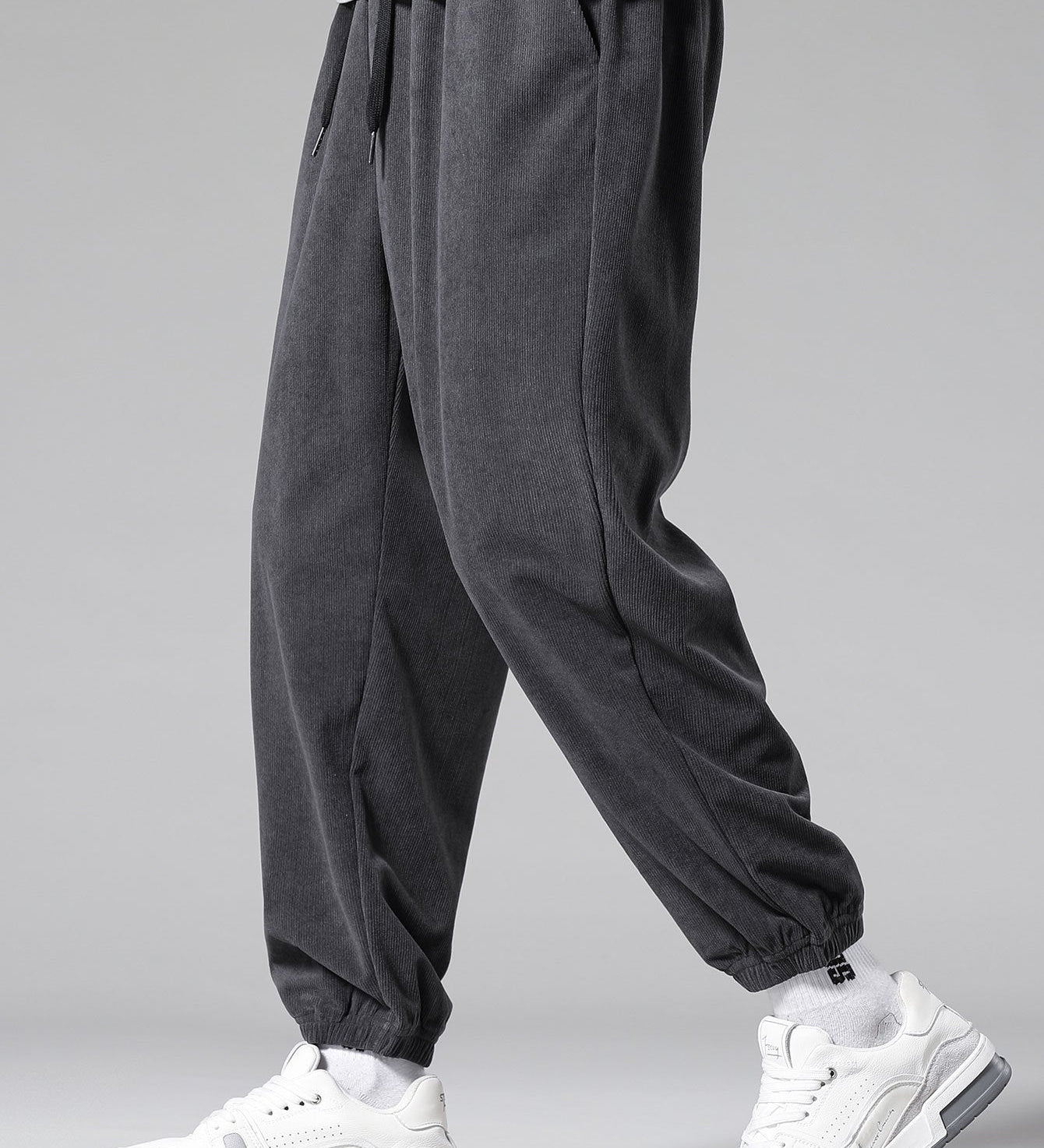 Corduroy Drawstring Jogging Pants
