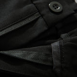 Relax Fit Elastic Waist Straight Leg Trousers