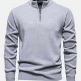 Relax Fit Zip Up Neck Sweater