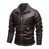 Elegant Fleece Leather Jacket